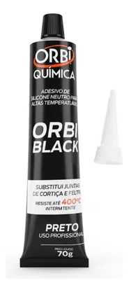 Silicone De Alta Temperatura De Junta Preto Orbi 70g