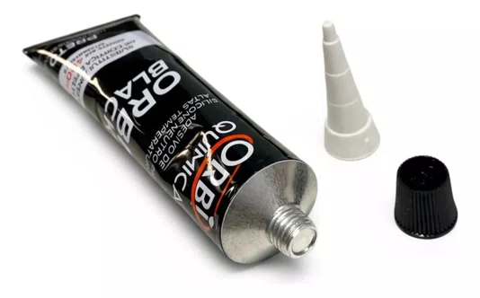 Silicone De Alta Temperatura De Junta Preto Orbi 70g