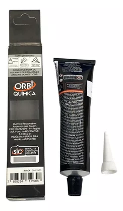 Silicone De Alta Temperatura De Junta Preto Orbi 70g