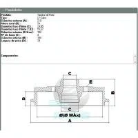 TAMBOR FREIO VW  V2M (MULTIPLO 2)