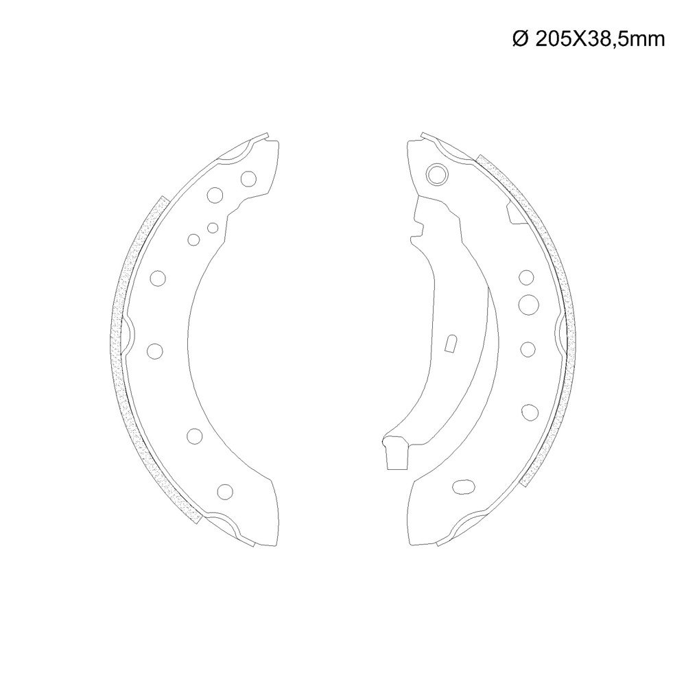 SAPATA DE FREIO TRASEIRA FRAS-LE - PG/209-CPA - Motor 100