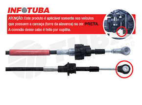 CABO DE COMANDO DO CÂMBIO DIANTEIRO TUBA - 6628