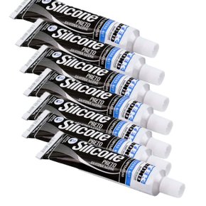 COLA SILICONE PRETO ALTA TEMPERATURA AUTOMOTIVA TEKBOND 50g - 7 UNIDADES