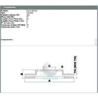 DISCO DE FREIO DIANTEIRO MDS - D087A