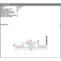 DISCO DE FREIO VENTILADO DIANTEIRO MDS - D17