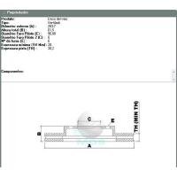DISCO DE FREIO DIANTEIRO MDS - D18