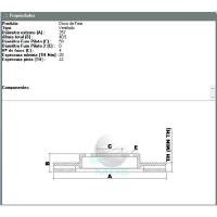 DISCO DE FREIO VENTILADO DIANTEIRO MDS - D255C