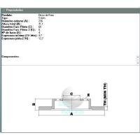 DISCO DE FREIO DIANTEIRO MDS - D28