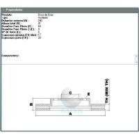 DISCO DE FREIO DIANTEIRO MDS - D28A