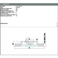 DISCO DE FREIO DIANTEIRO MDS - D31A
