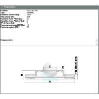 DISCO DE FREIO DIANTEIRO MDS - D31B
