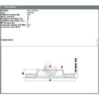 DISCO DE FREIO DIANTEIRO MDS - D325A