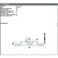 DISCO DE FREIO DIANTEIRO MDS - D343F