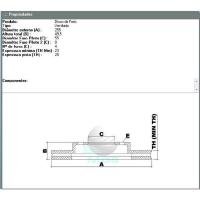 DISCO DE FREIO DIANTEIRO MDS - D354A