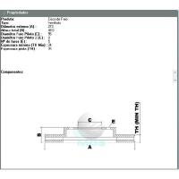 DISCO DE FREIO DIANTEIRO MDS - D354C