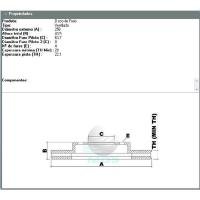 DISCO DE FREIO DIANTEIRO MDS - D36