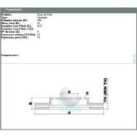 DISCO DE FREIO DIANTEIRO MDS - D36F