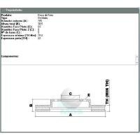 DISCO DE FREIO DIANTEIRO MDS - D377D