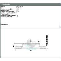 DISCO DE FREIO DIANTEIRO MDS - D41B