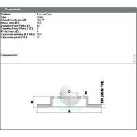 DISCO DE FREIO DIANTEIRO MDS - D43