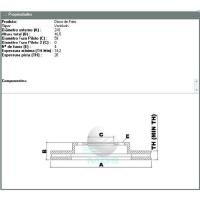 DISCO DE FREIO DIANTEIRO MDS - D44A