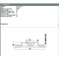 DISCO DE FREIO VENTILADO DIANTEIRO MDS - D50C