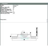DISCO DE FREIO DIANTEIRO MDS - D653