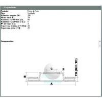 DISCO DE FREIO DIANTEIRO MDS - D695