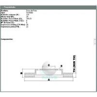 DISCO DE FREIO VENTILADO DIANTEIRO MDS - D18A