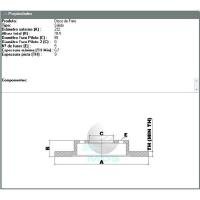 DISCO DE FREIO TRASEIRO MDS - D35C