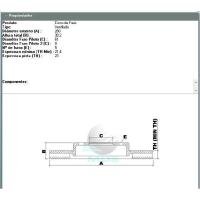 DISCO DE FREIO VENTILADO DIANTEIRO MDS - D40