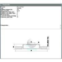 DISCO DE FREIO VENTILADO DIANTEIRO MDS - D450