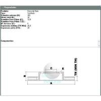DISCO DE FREIO VENTILADO DIANTEIRO MDS - D50A