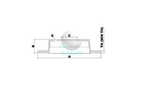 DISCO DE FREIO SÓLIDO TRASEIRO MDS - D680E