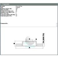 DISCO DE FREIO VENTILADO DIANTEIRO MDS - D680B