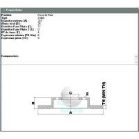 DISCO DE FREIO SÓLIDO TRASEIRO MDS - D697A