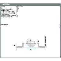 DISCO DE FREIO SÓLIDO DIANTEIRO MDS - D705