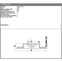 DISCO DE FREIO TRASEIRO MDS - D354B