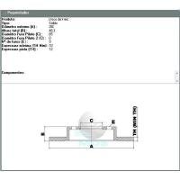 DISCO DE FREIO TRASEIRO MDS - D35F