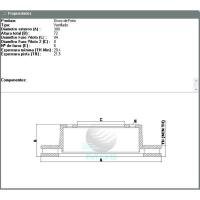 DISCO DE FREIO TRASEIRO MDS - D378A