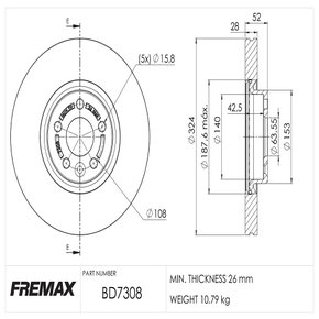 DISCO DE FREIO VENTILADO DIANTEIRO FREMAX - BD7