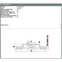 DISCO DE FREIO VENTILADO DIANTEIRO MDS - D100B