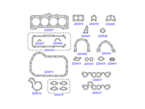 JOGO DE JUNTA DO MOTOR TARANTO - 230000