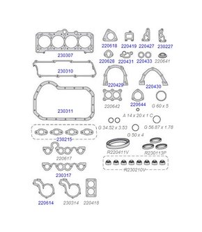 JOGO DE JUNTAS DO MOTOR TARANTO - 230300