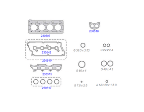 JOGO DE RETIFICAÇÃO DA VÁLVULA TARANTO - 230595