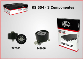KIT DA CORREIA SINCRONIZADORA GATES - KS-504