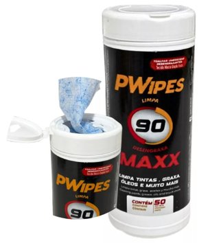 Lenço Tira Graxa e Tinta Desengraxante - Pwipes - 50 unid