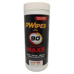 Lenço Umedecido Desengraxante PWipes 90 Maxx