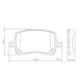 PASTILHA DE FREIO DIANTEIRA FRONTIER X-TERRA FRAS-LE - PD811