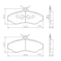 PASTILHA DE FREIO DIANTEIRA LONAFLEX - P- -